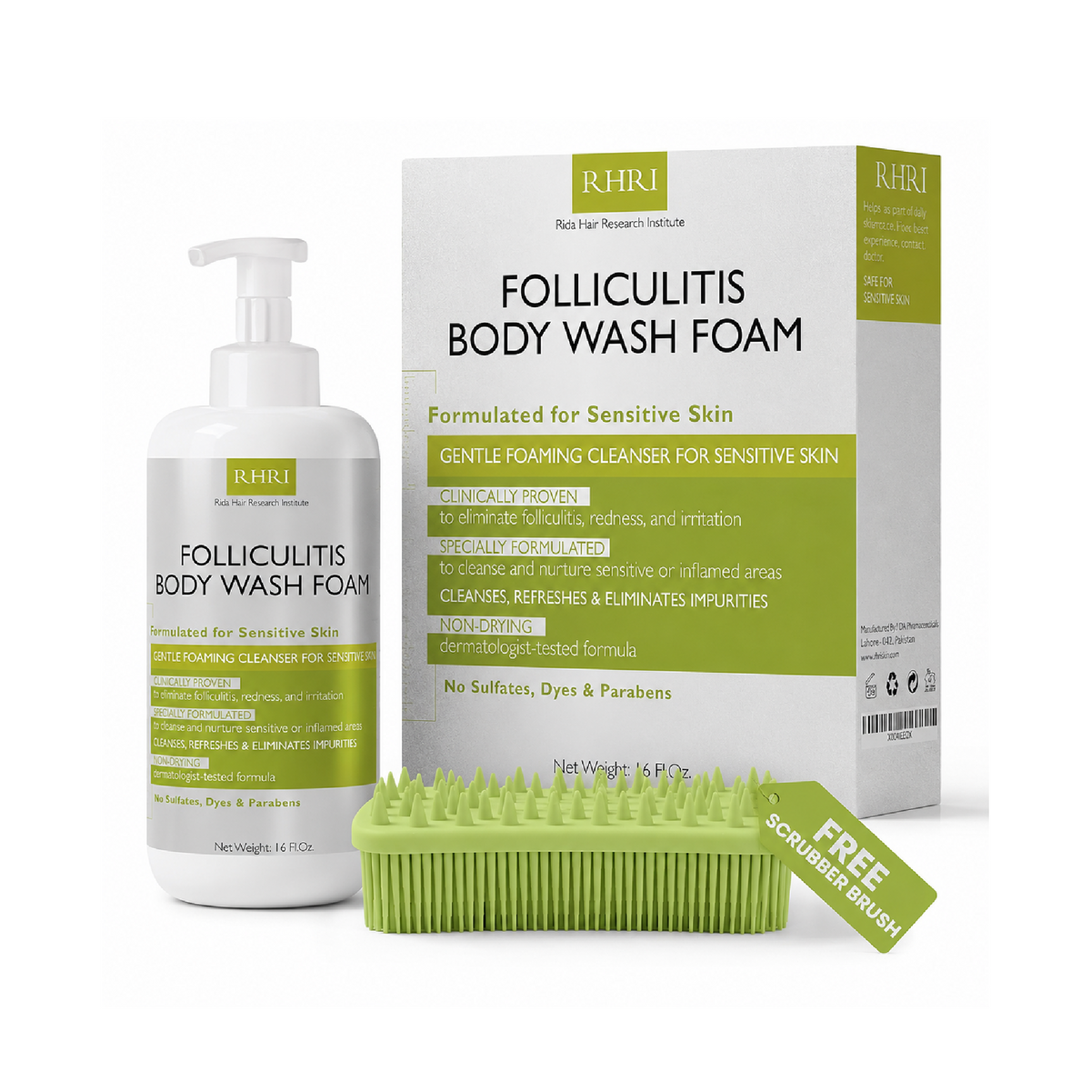 Folliculitis body wash foam