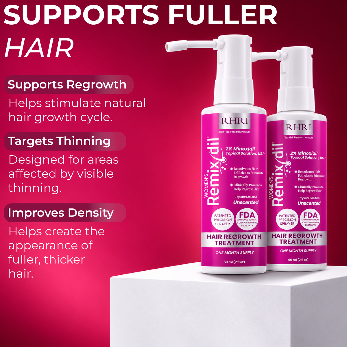 2% minoxidil for Women Spray Pack of 2