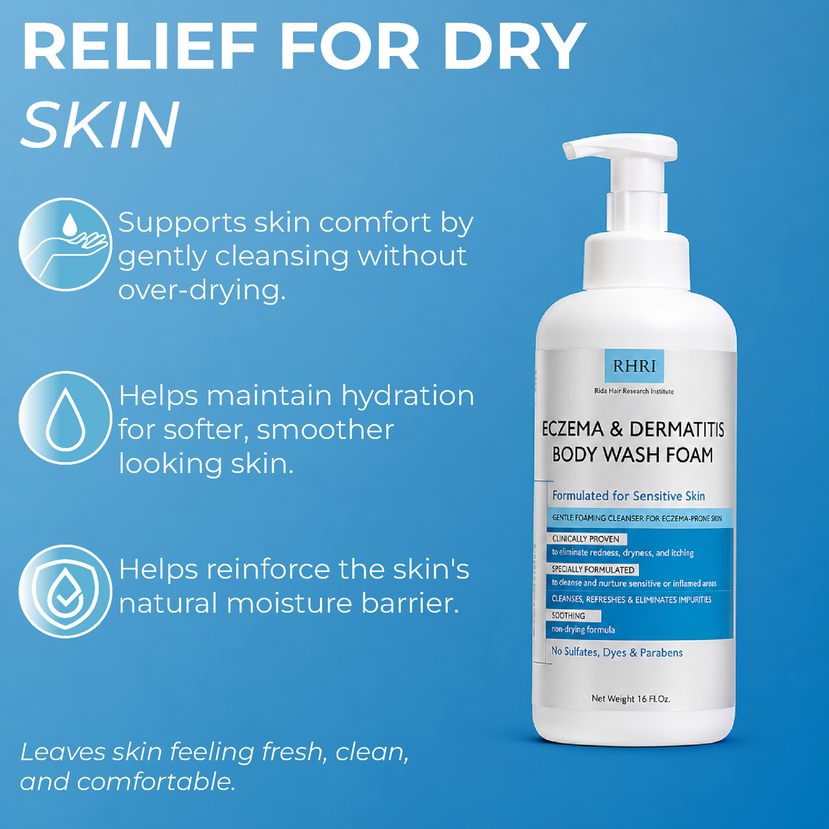 Eczema body wash foam