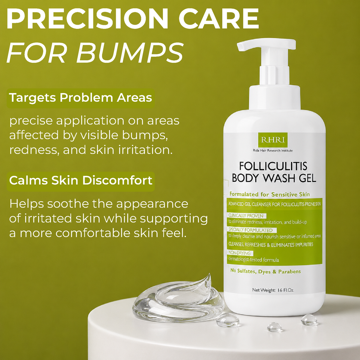 Folliculitis body wash gel