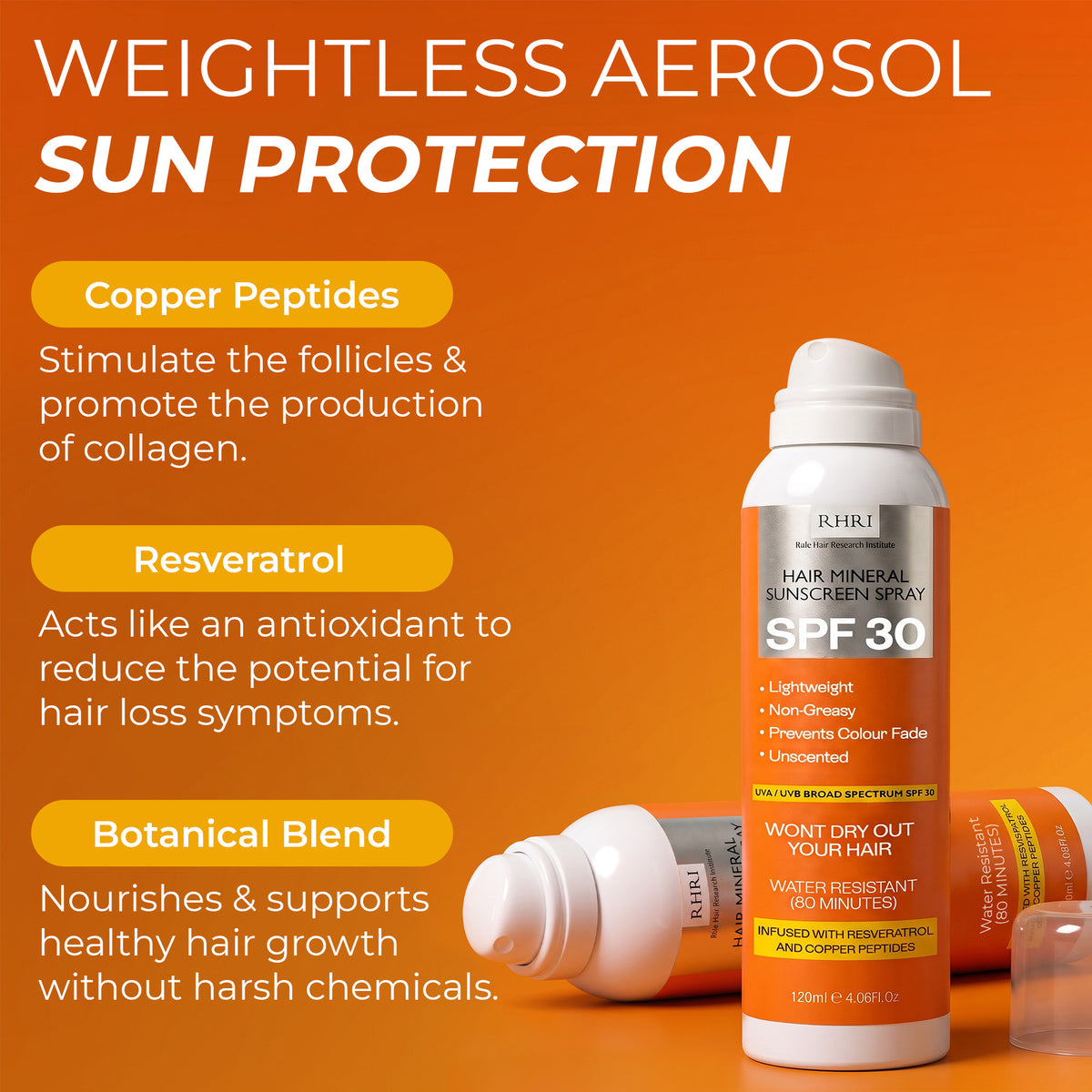 SPF 30 Sunscreen Spray Aerosol