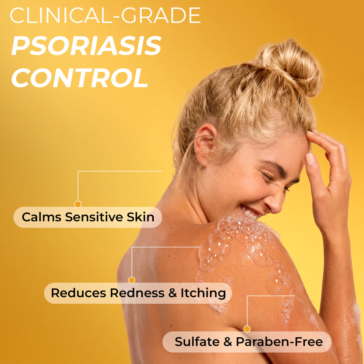 Psoriasis body wash foam