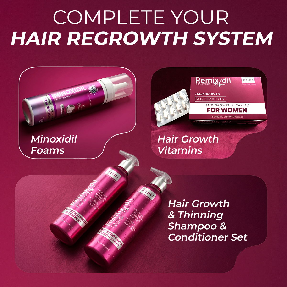 Minoxidil for Women Foams